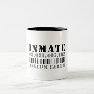 INMATE ASYLERDGEFANGENE ZWEIFARBIGE TASSE
