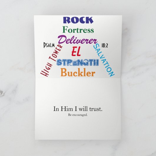 Inmitten der Sturm-Ermutigung Karte (Innenseite)