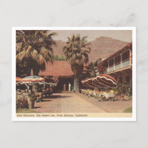 Inn, Palm Springs CA, 1940er Jahre Vintage Postkarte