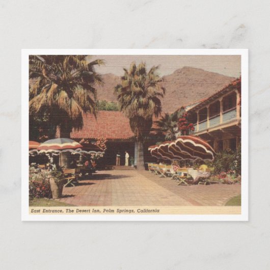 Inn, Palm Springs CA, 1940er Vintag Postkarte (Vorderseite)