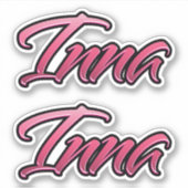 Inna faded pink Aufkleber Sticker Stickerset (Vorderseite)