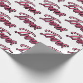 Inna faded pink personalisiertes Geschenkpapier (Ecke)