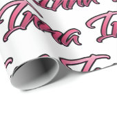 Inna faded pink personalisiertes Geschenkpapier (Rolleneckpunkt)