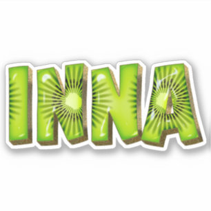 Inna Name Kiwi Design Aufkleber Sticker