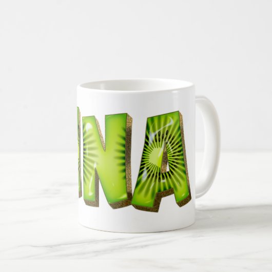 Inna Name Kiwi Style Tasse Teetasse Kaffeetasse (VorderseiteRechts)