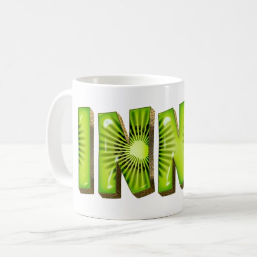 Inna Name Kiwi Style Tasse Teetasse Kaffeetasse (Vorderseite Links)