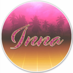 Inna Vorname Name golden pink Aufkleber Sticker