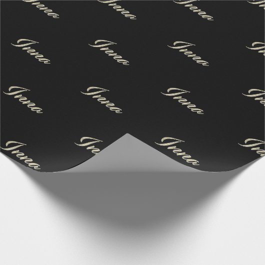 Inna white gold Handwriting Geschenkpapier (Ecke)