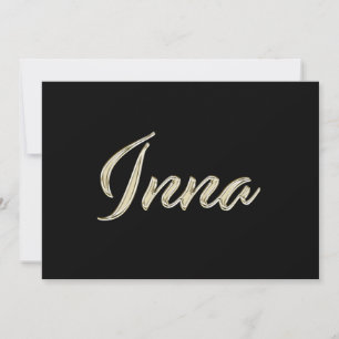Inna white gold Handwriting Karte