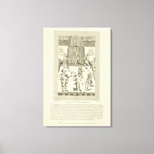 Innen des Red Bull Playhouse, frontispiece to Leinwanddruck (Vorderseite)