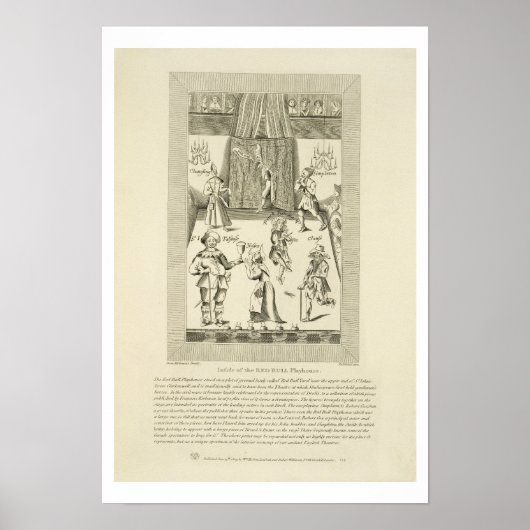 Innen des Red Bull Playhouse, frontispiece to Poster (Vorne)