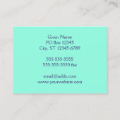 Innen ein Wasserfall Abstraktes Fraktal Kunst Visitenkarte (Rückseite)