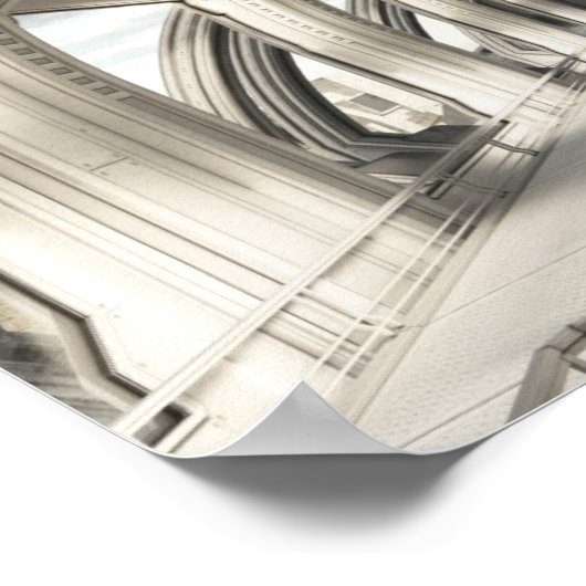 Innen einer zukünftigen Stadt Poster (Ecke)