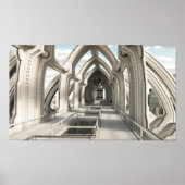 Innen einer zukünftigen Stadt Poster (Vorne)