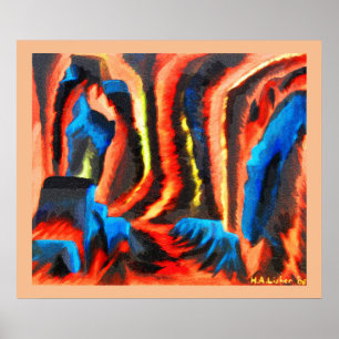 Innen eines Vulkans Poster