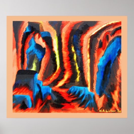 Innen eines Vulkans Poster (Vorne)