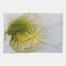 Innen eines weißen Kaktus in Blüte Handtuch