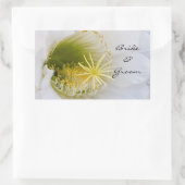 Innen eines weißen Kaktus in Blüte Rechteckiger Aufkleber (Tasche)