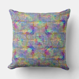 Innen farbige Flecken unter gerade dünnen Linien Kissen