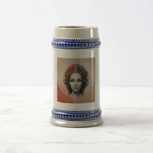 innen heraus lebendiges Mädchen Bierglas (Mittel)
