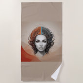 innen heraus lebendiges Mädchen Strandtuch (Vorderseite)