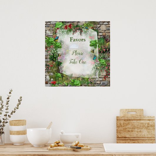 Innen, Natur im Freien im Blut Poster (Küche)