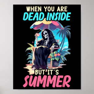 Innen Sarcastic Gothic Skeleton Halloween Poster