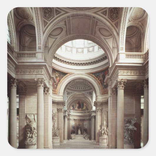 Innenansicht, 1764-1812 quadratischer aufkleber (Vorderseite)