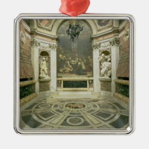Innenansicht der achteckigen Chigi Kapelle Silbernes Ornament