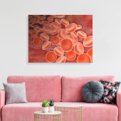 Innenansicht der Arterie mit roten Blutkörperchen Leinwanddruck (Insitu (Wohnzimmer))