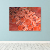 Innenansicht der Arterie mit roten Blutkörperchen Leinwanddruck (Insitu (Holzboden))