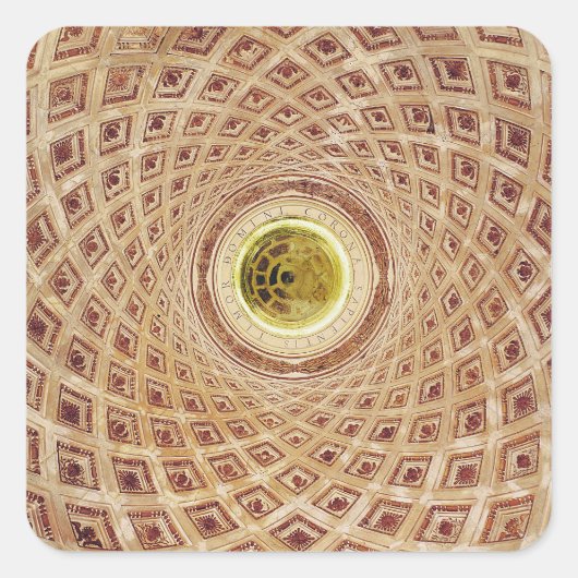 Innenansicht der Cupola in der Kapelle Quadratischer Aufkleber (Vorderseite)