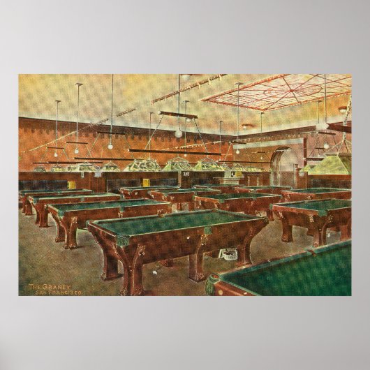 Innenansicht der Graney Pool Hall Poster (Vorne)