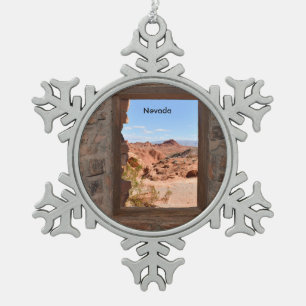 Innenansicht der Kabine des Valley of Fire     Schneeflocken Zinn-Ornament