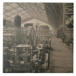 Innenansicht der Maschineriehalle, von "L'Album Fliese