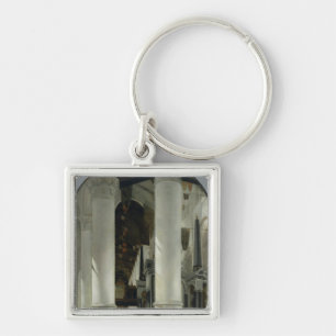 Innenansicht der neuen Kirche in Delft Schlüsselanhänger