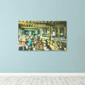 Innenansicht der Orchesterwerkstatt Flickenger Leinwanddruck (Insitu (Holzboden))