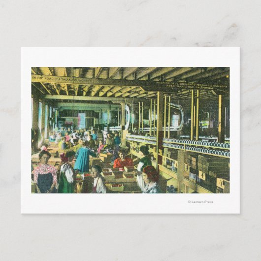 Innenansicht der Orchesterwerkstatt Flickenger Postkarte (Vorderseite)