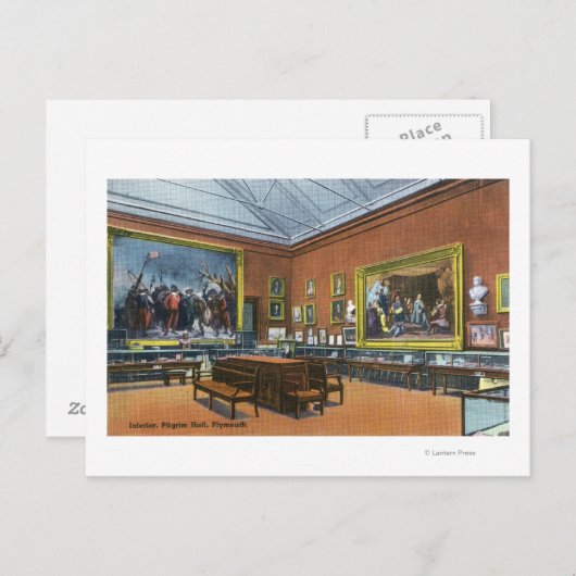 Innenansicht der Pilgerhalle Postkarte (Vorne/Hinten)