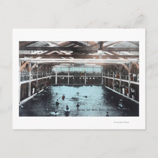 Innenansicht der Salzwasserbäder von Nerides Postkarte (Vorderseite)
