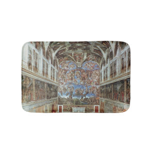 Innenansicht der Sistine Kapelle Badematte