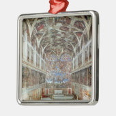 Innenansicht der Sistine Kapelle Silbernes Ornament (Links)