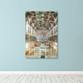 Innenansicht der Sixtinischen Kapelle Leinwanddruck (Insitu (Holzboden))