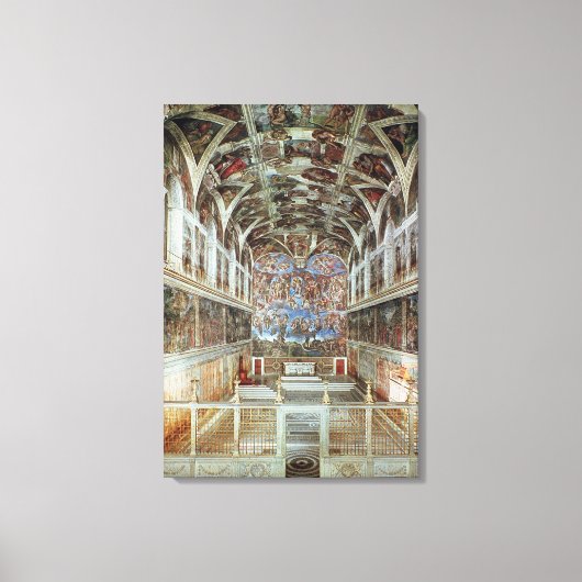 Innenansicht der Sixtinischen Kapelle Leinwanddruck (Vorderseite)