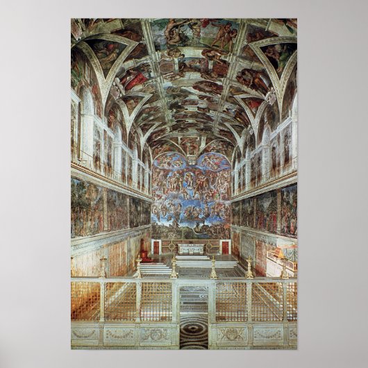 Innenansicht der Sixtinischen Kapelle Poster (Vorne)