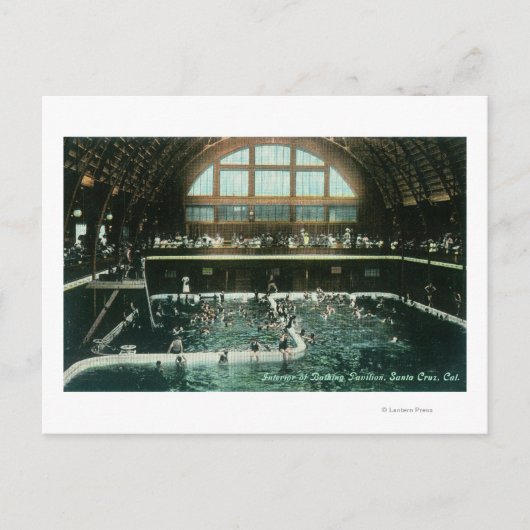 Innenansicht des Badepavillons Postkarte (Vorderseite)