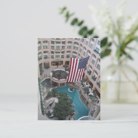 Innenansicht des Grand Hyatt in Washington DC Postkarte (Stehend Vorderseite)
