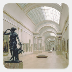 Innenansicht des großen Galerie Quadratischer Aufkleber