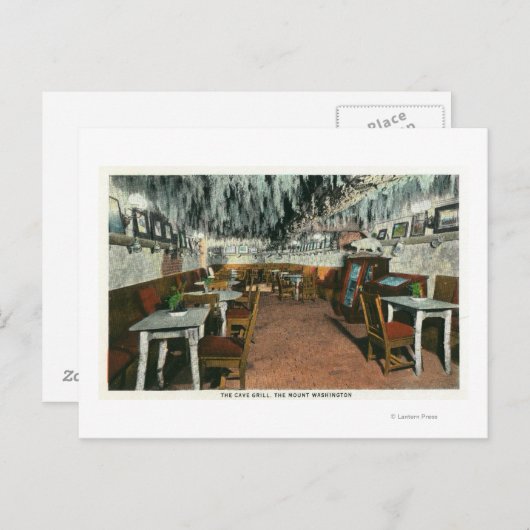 Innenansicht des Höhlengrills Postkarte (Vorne/Hinten)