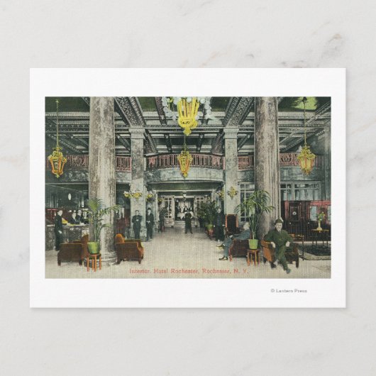 Innenansicht des Hotels Rochester Lobby Postkarte (Vorderseite)